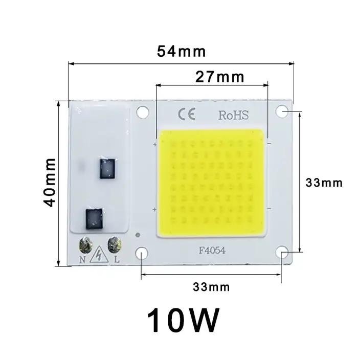 COB lampe à LED puce AC 220V LED ampoule 10W 20W 30W 50W IP65 haute puissance Smart IC bricolage pro
