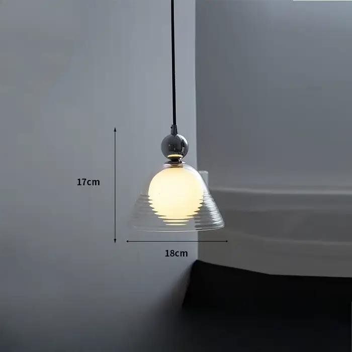 Lampe suspendue en verre Bauhaus, design moderne et simple, luminaire suspendu pour salle à manger, 