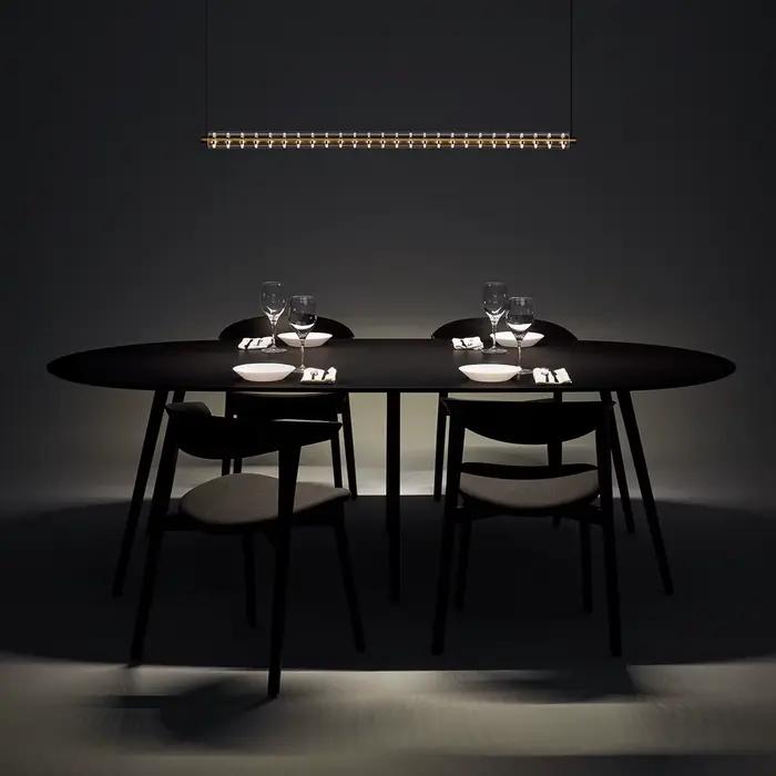 Lampe Suspendue Minimaliste Italienne en Verre Long, Design Moderne, pour Restaurant, Salle à Manger