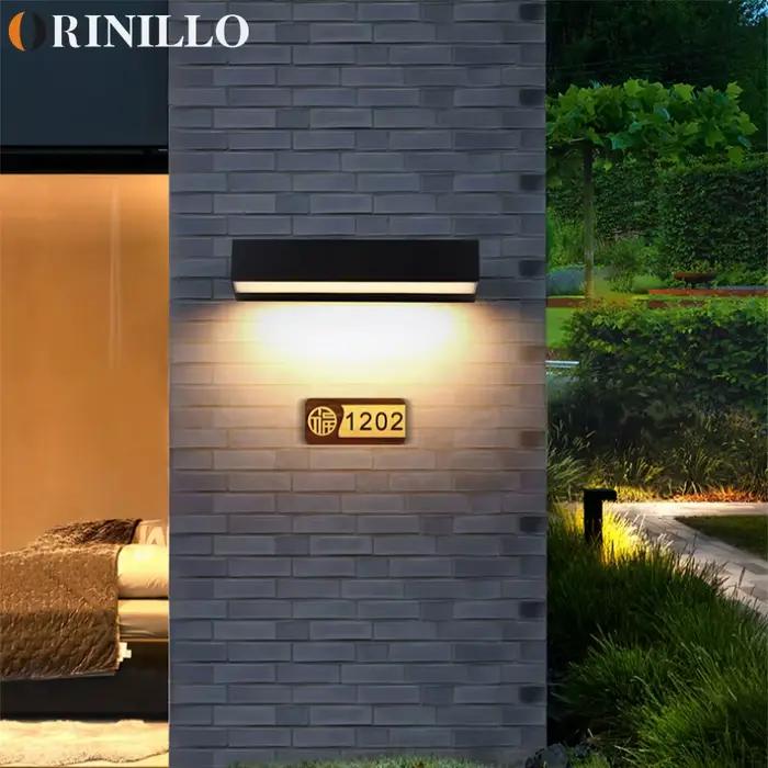 Lampe murale LED extérieure moderne, étanche, longue portée, pour villa, cour, portail et garage
