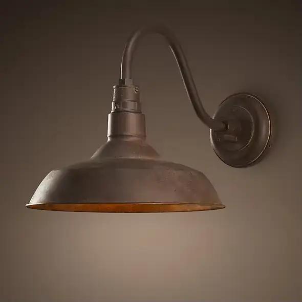 Applique Murale Étanche de Style Industriel Rétro et Vintage, Luminaire Rouillé d'Extérieur et d'Nik