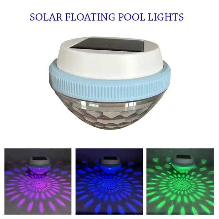 Lampe solaire flottante pour piscine, éclairage LED automatique la nuit, recharge automatique et arr