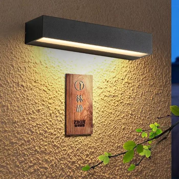 Applique murale extérieure LED moderne 12W/18W/30W galerie lumière étanche IP65 applique en aluminiu