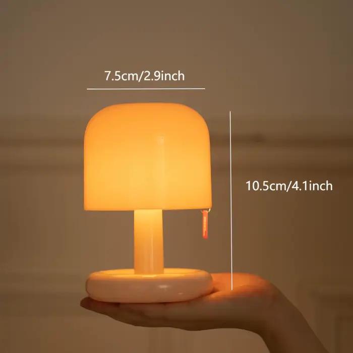 Mini lampe de nuit au coucher du soleil, bureau créatif, Rechargeable par USB, Style champignon Ins,