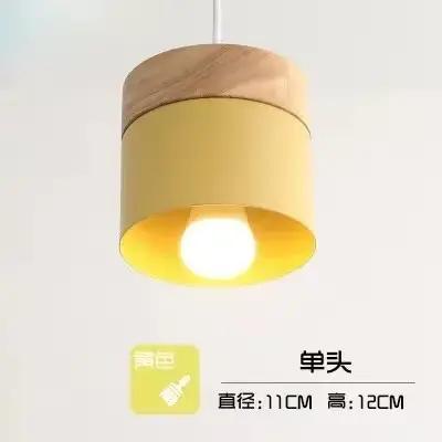 Lampe de Restaurant créative nordique Macaron moderne en fer forgé allée lumière tête unique blanc g