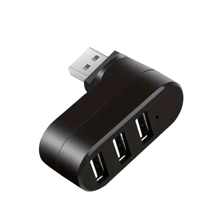 Mini Hub USB 3.0 à 4 Ports, Boîtier Rotatif, Transfert de Données USB, Extension Multiple pour Ordin