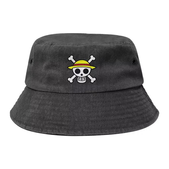 Chapeaux Bob Unisexe Style Vie de Plein Air Effet Vieilli et Délavé, Protection Anti-UV pour la Rand