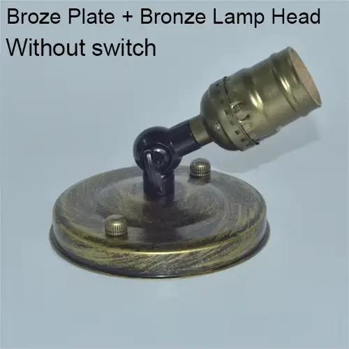 Base de lampe Vintage Edison E27 avec interrupteur, applique murale en Bronze, plafonnier, bricolage