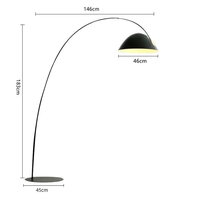 Lampe autoportante noire américaine du milieu du siècle, salon, étude, chambre à coucher, lampe de p