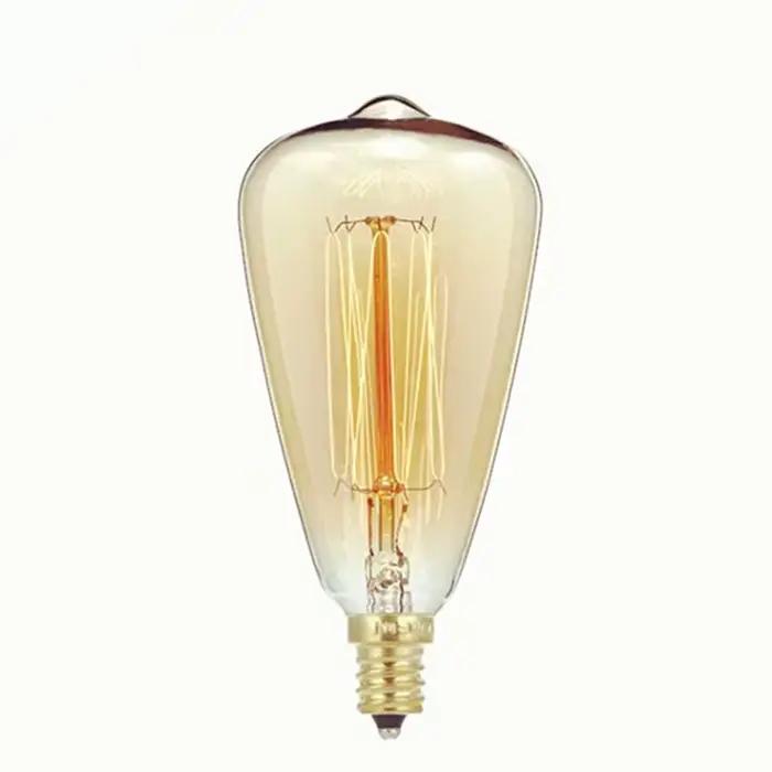 Ampoule lampe Reproduction Edison 40 watts E14 ST48 Dimmable à incandescence Vintage Edison ampoule 