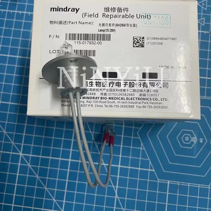 Lampe d'origine pour Mindray, 12V, 20W, 64258-J, 115, 017932, 00, BS120, BS130, BS180, BS190, BS200,