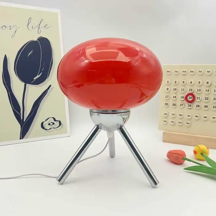 Bauhaus – lampe de Table champignon en verre du milieu du siècle, Style nordique Ins pour filles, ré