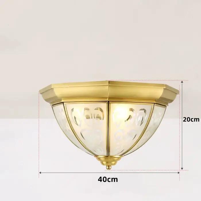Lustre industriel décoratif en verre et cuivre de style européen pour restaurant, couloir, allée, éc