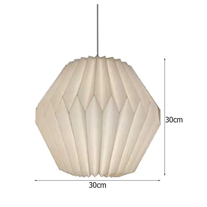 Couverture de lampe en papier créative nordique, lanterne Origami, abat-jour suspendu, plafond pliab