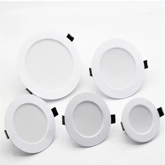 Plafonnier LED encastré rond, éclairage encastré à intensité variable, AC85V-240V, spot LED 7W 9W 12