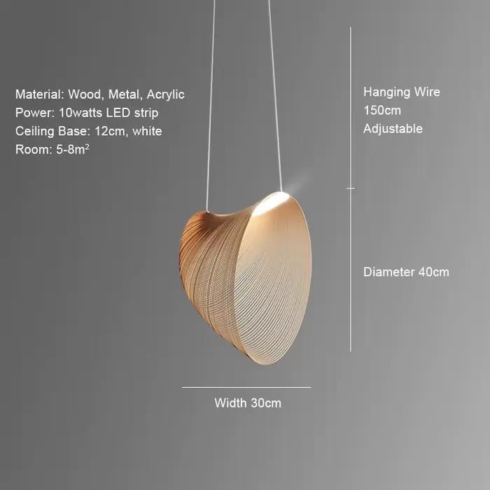 LED bois suspension pour chambre salon salle à manger Restaurant décoration moderne design suspensio