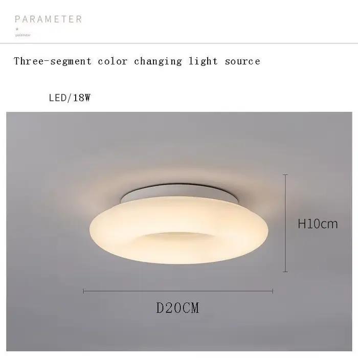 MR MAGOO-Plafonnier LED Circulaire au Design Minimaliste, Luminaire Décoratif de Plafond, Idéal pour