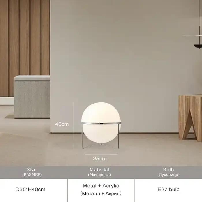 Lampe sur pied Parisian Orb, globe crème LED pour salon