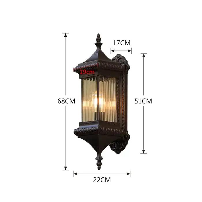 Applique murale extérieure Vintage rétro porche lampe Europe Villa applique étanche extérieur jardin