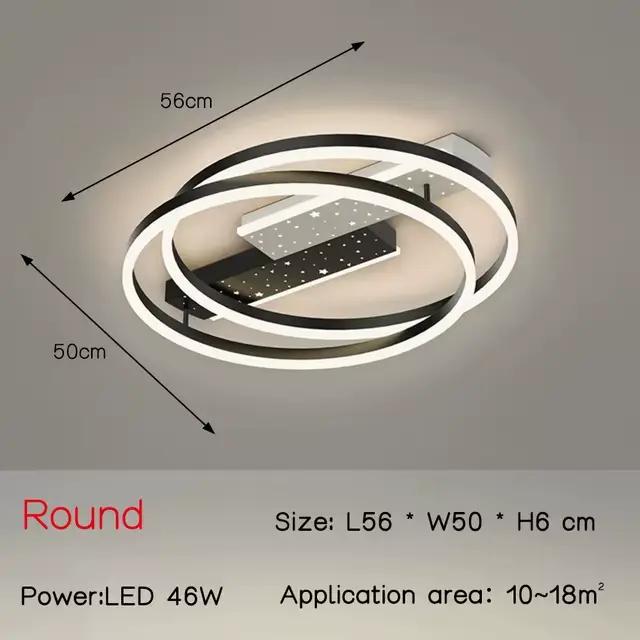 Plafonnier LED Luxueux au Design Moderne, Luminaire Décoratif d'Nik, Idéal pour un Salon, une Chambr