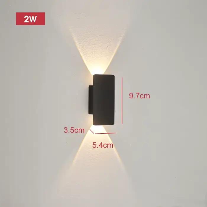 Lampe murale LED longue, éclairage haut et bas, étanche pour extérieur, moderne et minimaliste, pour