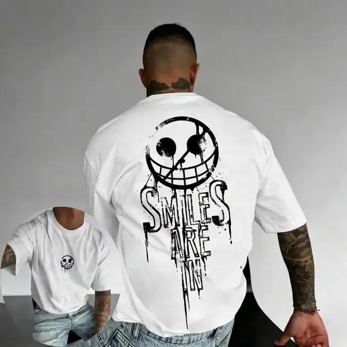 T-shirt tendance pour homme, imprimé anime, 100% coton, décontracté, de haute qualité, manches court