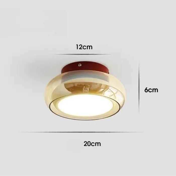 Couloir français verre mur LED lumière Art créatif entrée porche plafonnier luxe Antique vestiaire b