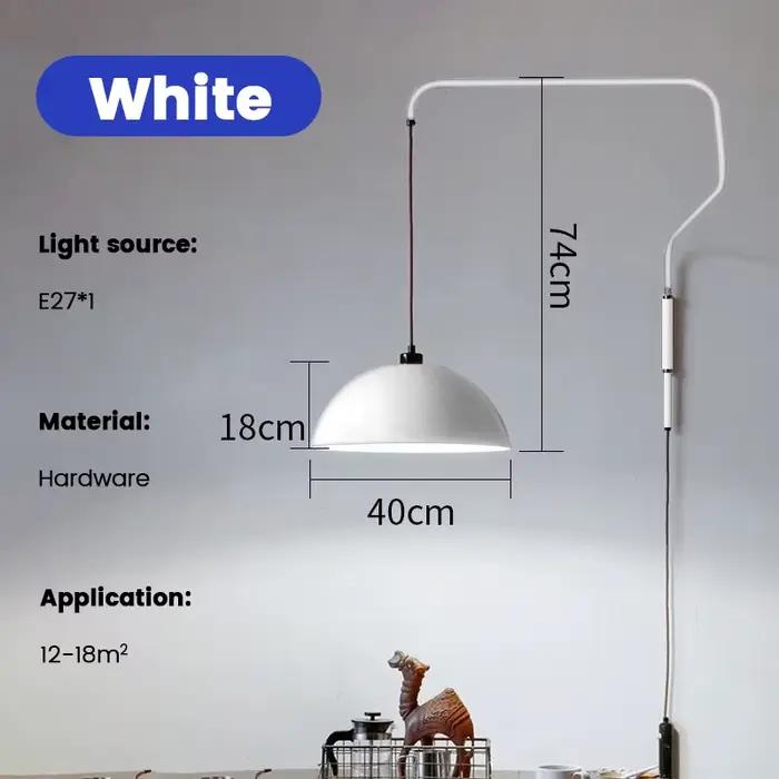 Lampe murale rotative nordique à LED à bras long pour restaurant, café, bar, lampe de chevet design,