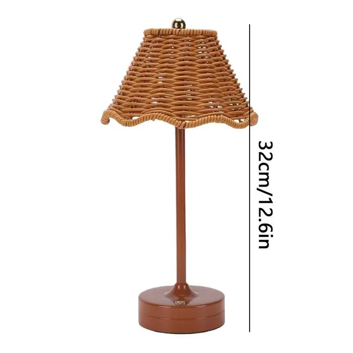 Lampes de table en rotin, 120 lumens, sans fil, rechargeables, à intensité variable, décoration en r