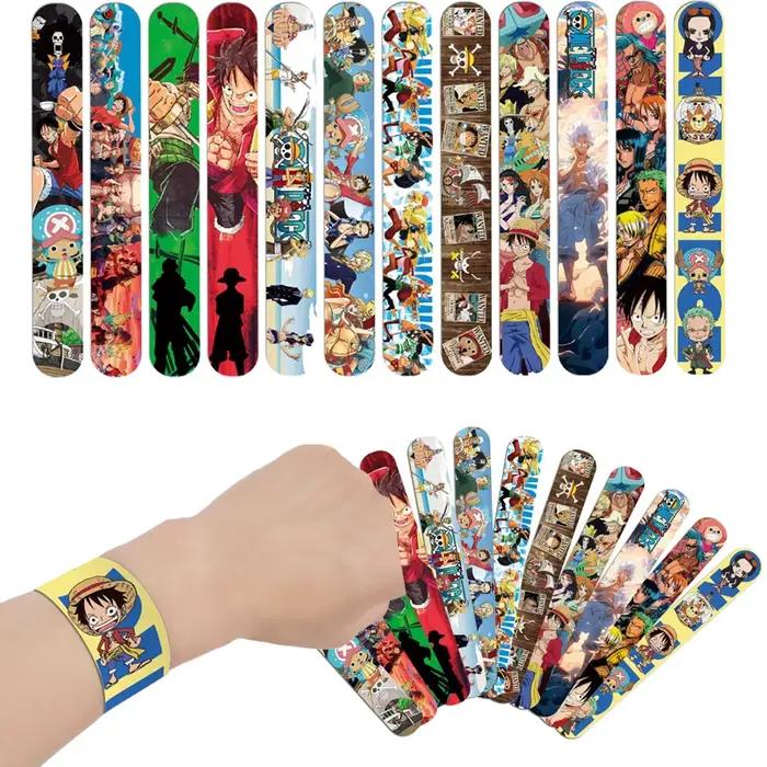 Bracelets autocollants One Piece pour garçons, cadeaux de fête d'anniversaire, remplissages de sacs 