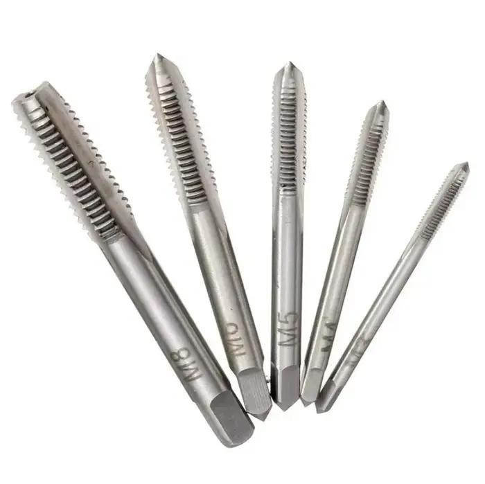 Jeu de tarauds manuels métriques HSS, 5 pièces, M3 M4 M5 M6 M8, pointe spirale, outils de filetage d