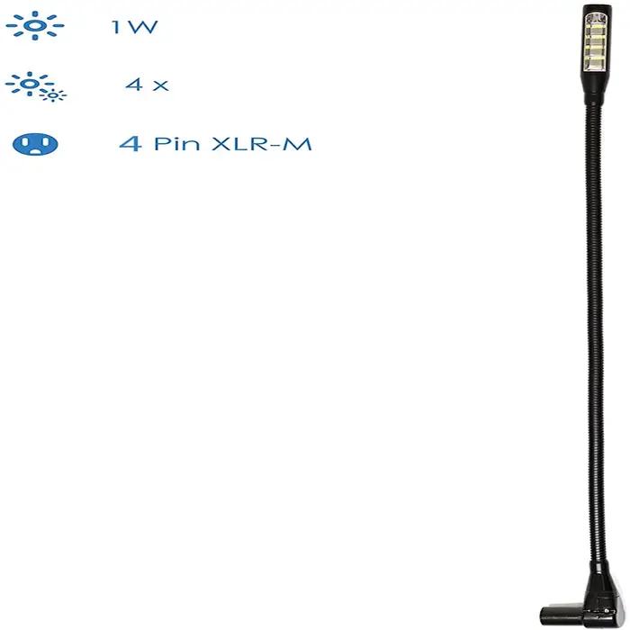 Lampe à col de cygne Midas M32, lampe XLR 4 broches, mélangeur à Angle droit, lampe DJ, lampe 4 broc