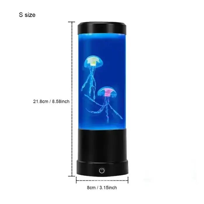 Lampe méduse LED avec télécommande, lumière d'aquarium à couleur changeante, 8 couleurs, décoration 