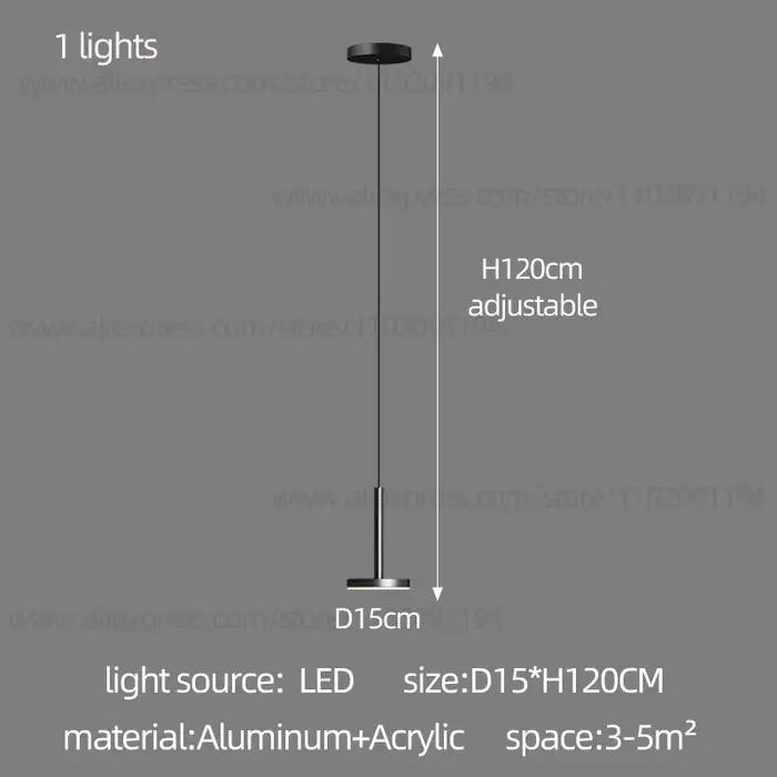 Plafonnier LED suspendu en hauteur, design moderne, éclairage d'intérieur, luminaire décoratif de pl