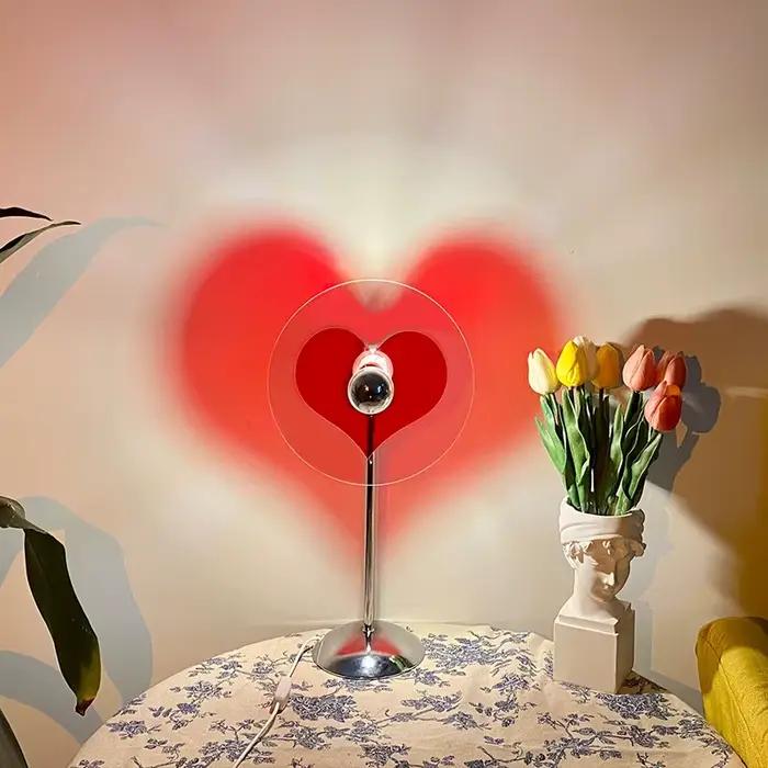 Lampe de Table de coucher de soleil Projection arc-en-ciel veilleuse atmosphère décoration de la mai