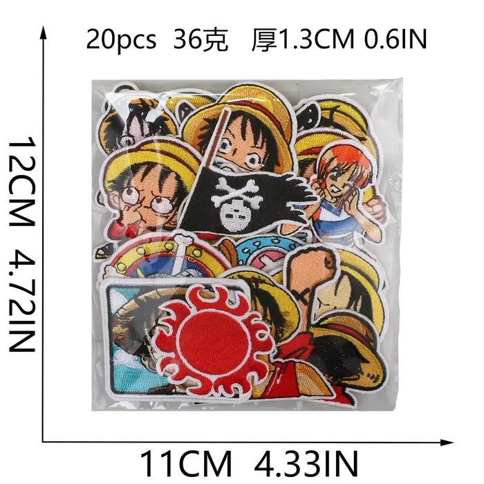 Patch brodé One Piece, patch décoratif, personnage d'anime japonais, logo brodé à la machine, patch 