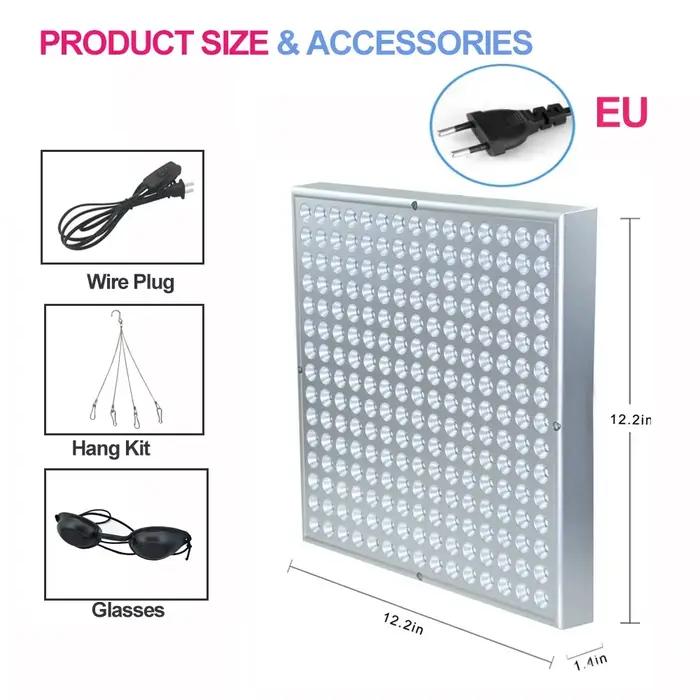 Panneau combiné de photothérapie Led rouge, panneau de beauté, lampe de chauffage domestique 660nm/8