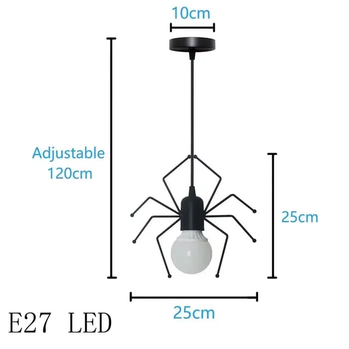 Suspension nordique petit homme araignée lampe suspendue fer balançoire lampes rétro Loft éclairage 