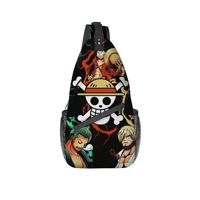 Sac à bandoulière One Piece Anime pour homme, grande capacité, sac à dos de poitrine, sac à dos de v