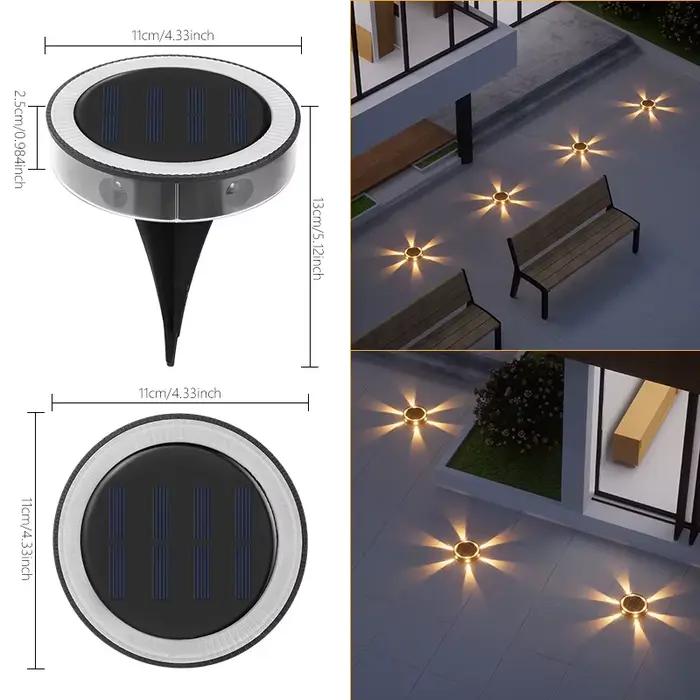 Lampe murale solaire extérieure étanche, éclairage solaire vers le haut/bas pour jardin, cour, décor