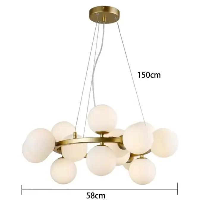 Plafonnier LED suspendu en verre au design moderne, éclairage d'intérieur, luminaire décoratif de pl