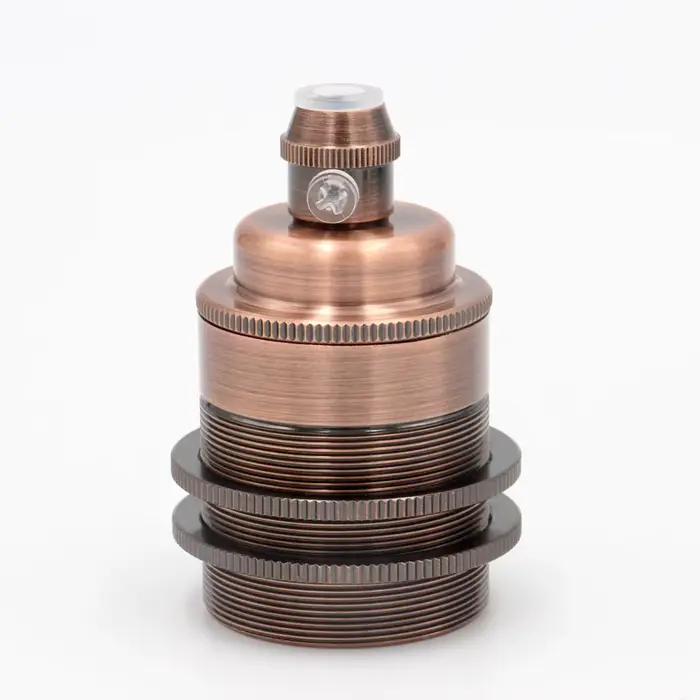 Support de lampe Vintage E27, douille de lumière en laiton Antique, Base d'ampoule Edison filetée, r