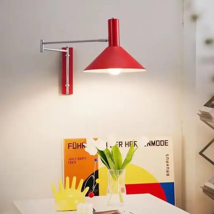 Nordique moderne bras Long appliques extensible Simple mur LED appliques salle d'étude chambre cheve