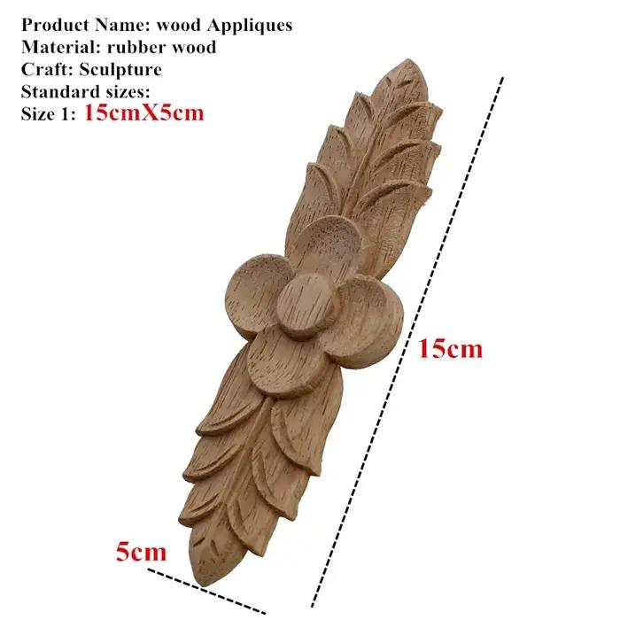 VZLX décalcomanie européenne ronde de sculpture sur bois | Décorations de maison avec Appliques en b