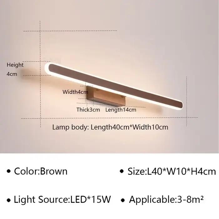 DINDALLED IP44 étanche salle de bain LED vanité lumière moderne applique murale pour miroir toilette