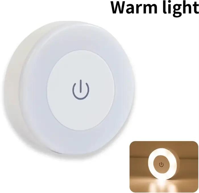 Lampe murale Led sans fil, Rechargeable, 6cm, avec interrupteur tactile, veilleuse, 3 couleurs, vari