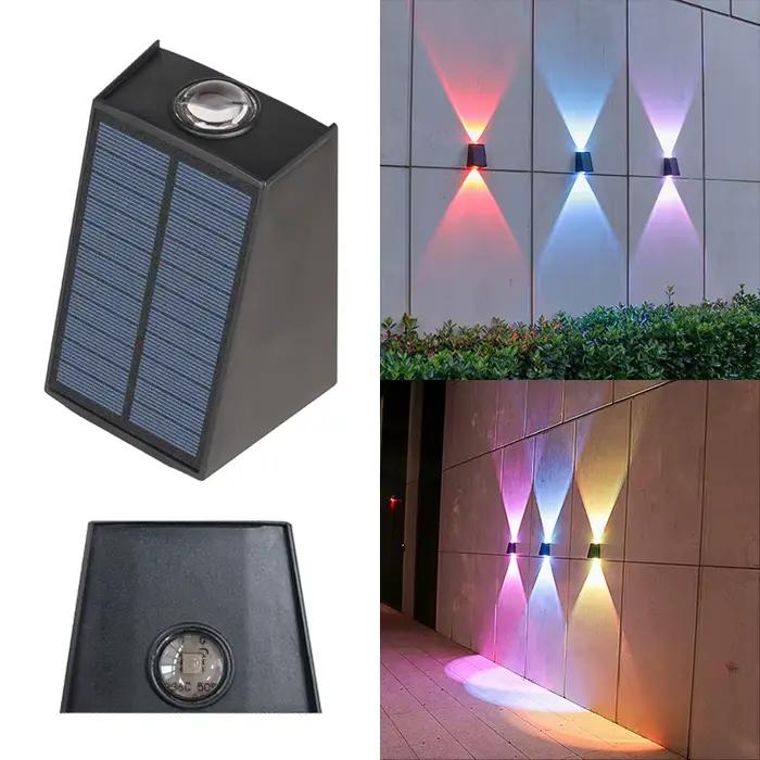 Appliques murales solaires, lumières extérieures à énergie solaire pour terrasse, patio, cour, jardi