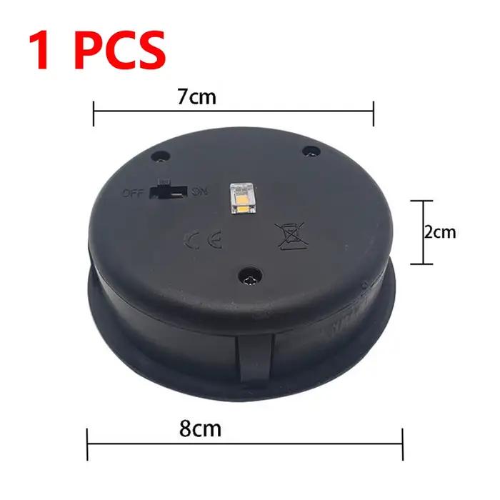 Base de lampe solaire avec ampoule LED, 4 à 1 pièces, 8CM, Base de veilleuse, étanche IP44, Base de 