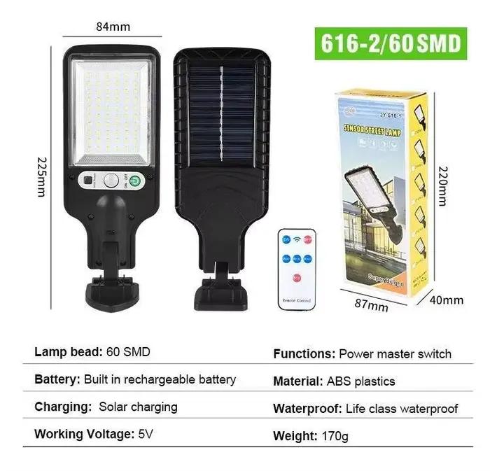 Lampes solaires de rue, étanches, avec détecteur de mouvement, LED, 3 modes d'éclairage, lampes sola