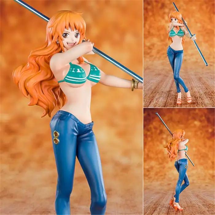 Dessin animé mignon One Piece 20e anniversaire Nami Cartoon Ver. Statue de figurine d'action en PVC,